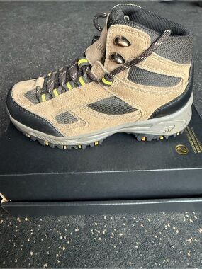 Denali Youth kids -Tan and Black Hiking Boot - Durable Outdoor Trail Shoe